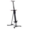 Soozier Vertical Climber Exercise Machine Folding Adjustable Stair Workout with Display Monitor Black