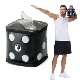 Travel Weight, Water Filled Kettlebells Set, Fitness Exercise Dice 10 lbs, for Strength Training, Core Training (Black)