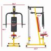 Soozier Chest Fly and Chest Press Machine for Back, Pectoral, Rear Deltoid and Shoulder Training, Yellow