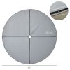 Soozier Extra-Protective 2"T x 5'W Foldable Pole Dance Mat Light Gray with Handle Lightweight
