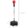 Soozier Punching Bag Free Standing w Boxing Gloves Height Adjustable Red