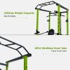 Multi-functional Power Cage, Home Adjustable Pullup Squat Rack 1000Lbs Capacity Comprehensive Fitness Barbell Rack with Gym Accessories