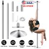 Stripper Dance Pole 45mm Spinning Static Dancing Pole with 88-108.1in Adjustable Height 551LBS Weight Capacity for Fitness Exercise Party Home Club Gy