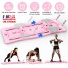 4 In 1 Foldable Pilates Reformer Sliding Board Exercise Board for Home Pilates Equipment Set with Timer Phone Holder 2 Resistance Bands