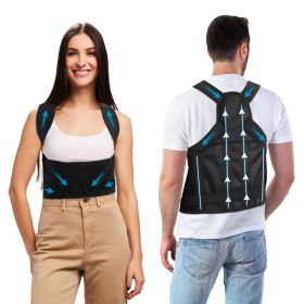 Posture Corrector for Women Men Adjustable Back Brace Posture Trainer Improve Hunchback Slouching Kyphosis Correction Invisible Under Clothes Upper Ba (Option: S)