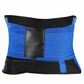 U-Shaped Slimming Waist Belt Body Abdominal Shapewear Sport Tummy Cincher Bands Office Ladies Postpartum Mothers (Option: M_Blue)