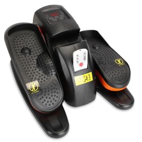 Under Desk Elliptical Machine Seated Pedal Exerciser Leg Foot Trainer Stepper Exerciser with 5 Speed Levels 3 Auto Modes LCD Monitor for Seniors Offic (Option: )