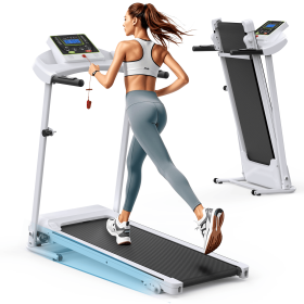 Folding Treadmill With Incline 2.5HP 12KMH Electric Treadmill For Home Foldable, Bluetooth Music Cup Holder Heart Rate Sensor Walking Running Mac (Option: Home treadmill)