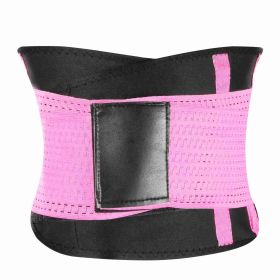U-Shaped Slimming Waist Belt Body Abdominal Shapewear Sport Tummy Cincher Bands Office Ladies Postpartum Mothers (Option: XL_Pink)