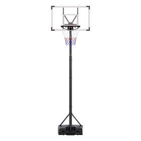 TotheCORE Basketball Stand 5.25-8.53 Ft Adjustable Portable Basketball Hoop & Goal With PC Backplate, Large Base And Wheels (Color: Black)