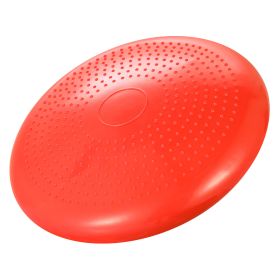 Inflatable Stability Balance Disc Wobble Cushion Balance Disc Wiggle Seat w/ Free Air Pump Exercise Athletic Fitness Trainer Mat (Option: Red)