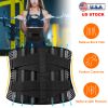 Back Support Brace Breathable Mesh Lumbar Support Belt Adjustable Lower Back Brace with Stays and Springs for Pain Relief for Men Women