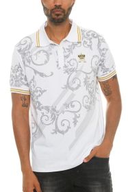 Version Couture Polo Button Down Shirt (Color: White, size: M)