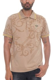 Version Couture Polo Button Down Shirt (Color: Khaki, size: M)