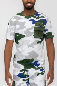 Weiv Full Camo Short Sleeve TShirt (Color: White, size: 2XL)