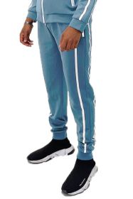 Mens Active Wear Running Track Pant Joggers (Color: SKY, size: S)
