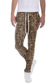 WEIV MEN'S HUNTER CAMO TRACK PANTS (Color: CAMO-BLACK, size: S)