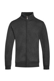Weiv Mens Solid Full Zip Sweater (Color: Charcoal, size: L)