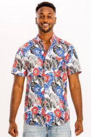 PRINT HAWAIIAN SHIRT (Color: MULTI, size: M)