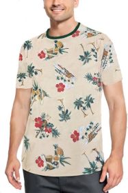 Allover Print Short Sleeve Tshirt (Color: AP07, size: S)
