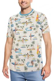 Allover Print Short Sleeve Tshirt (Color: AP12, size: 2XL)