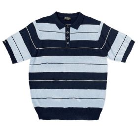 Charlie Brown Shirt Short Sleeve Polo (Color: NAVY SKY, size: 4XL)