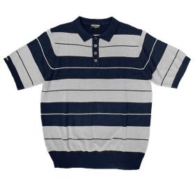 Charlie Brown Shirt Short Sleeve Polo (Color: navy grey, size: S)