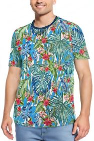 Allover Print Short Sleeve Tshirt (Color: AP06, size: S)