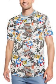 Allover Print Short Sleeve Tshirt (Color: AP16, size: M)