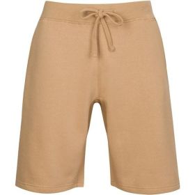 Fleece Sweat Shorts (Color: Sand, size: M)