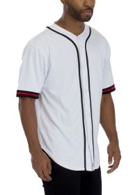 Unisex Active Sports Team Baseball Jersey (Color: White, size: XL)
