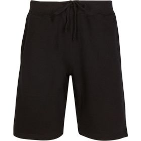 Fleece Sweat Shorts (Color: Black, size: L)