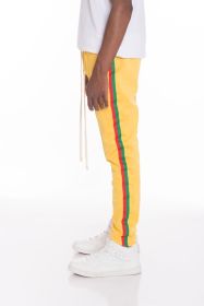 RASTA TAPED TRACK PANTS (Color: Yellow, size: M)