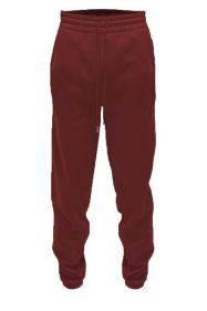 Weiv Solid Sweat Pant Joggers (Color: BURGUNDY, size: L)