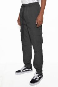 PEACOCK IRIDESCEINT JOGGER PANTS (Color: Black, size: XL)