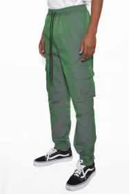 PEACOCK IRIDESCEINT JOGGER PANTS (Color: Leaf, size: M)