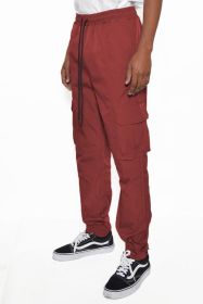 PEACOCK IRIDESCEINT JOGGER PANTS (Color: RUST, size: 3XL)