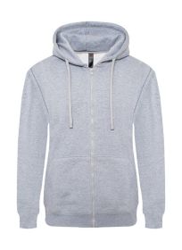 Heavyweight Fleece Zipper Hoodie (Color: Heather grey, size: S)