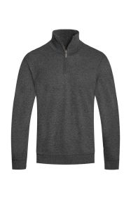 Weiv Mens Knit Quarter Zip Sweater (Color: Charcoal, size: S)