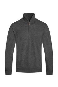 Weiv Mens Knit Quarter Zip Sweater (Color: Charcoal, size: XL)