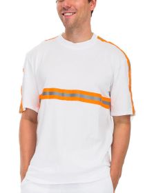 REFLECTIVE T-SHIRT (Color: white orange, size: M)