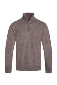 Weiv Mens Knit Quarter Zip Sweater (Color: BROWN, size: XL)