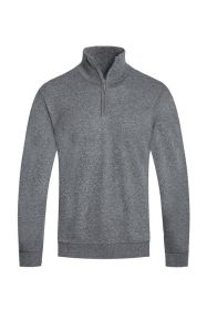 Weiv Mens Knit Quarter Zip Sweater (Color: HGREY, size: XL)