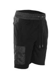 Weiv Heathered Light Weight Slub Shorts (Color: Black, size: L)