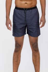 Blue stripes Swim Shorts (Color: Black, size: S)