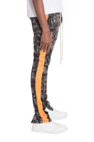 NEUTRAL BLACK CAMO TRACK PANTS (Color: Orange, size: 2XL)