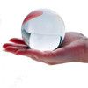 Clear Acrylic Contact Juggling Balls,  Big Size Single ball tricks making acrylic juggling ball