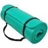 All-Purpose 1-Inch Extra Thick High Density Anti-Tear Exercise Yoga Mat with Carrying Strap