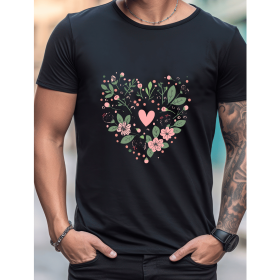 Celebrate in Style with This 100% Cotton Men's Valentine's Day Tee (Style: 72)