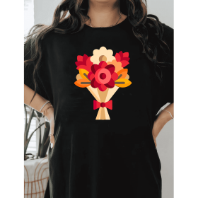 Casual Women's Cotton T-Shirt with Bow Detail - Trendy and Comfortable for Every Season (Style: 67)